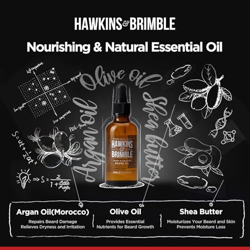 Hawkins & Brimble Beard Oil for Men - 50ml Growth & Care - Image 3