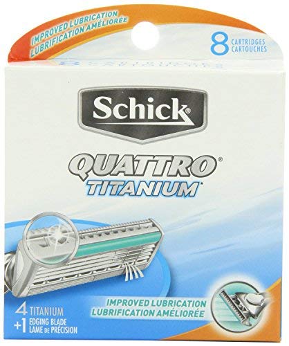 Schick Quattro Titanium Refill, 8 Count (3 Pack)