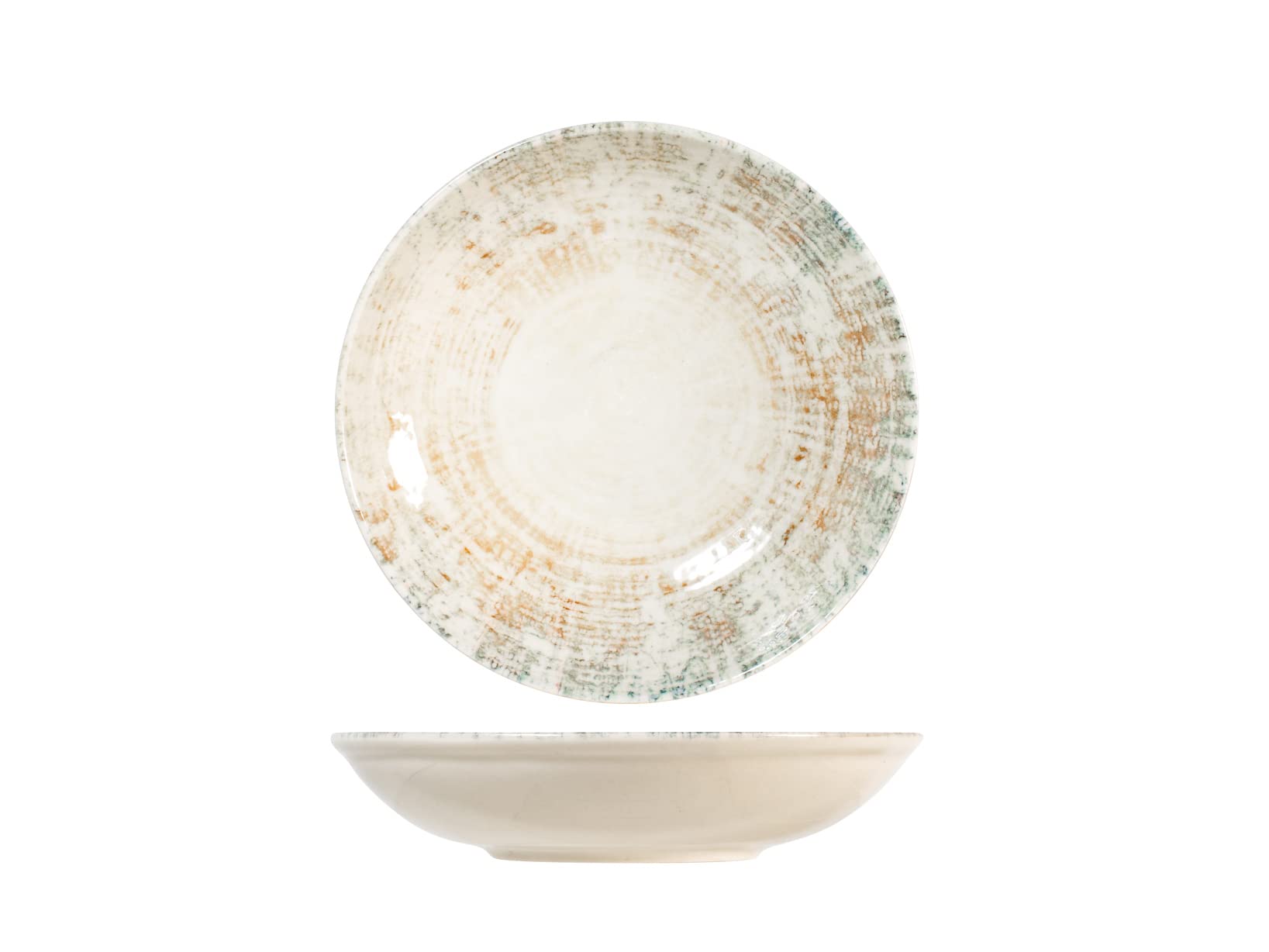 H&H Eris Porcelain Multi-Purpose Plate, 25 cm, Modern Design, Elegant for Serving Dishes, Beige