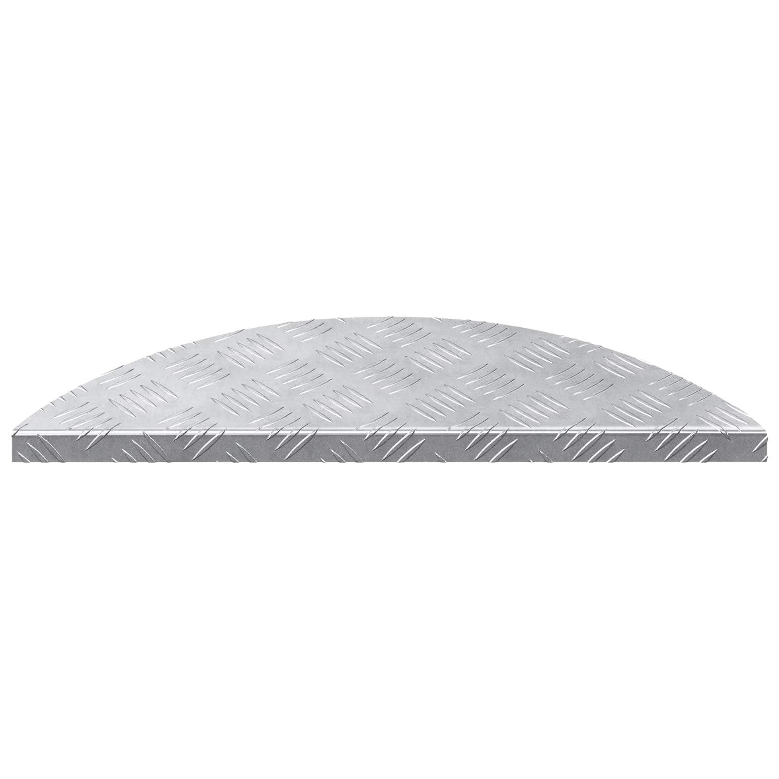 Stopnie schodów aluminiowych, 10 sztuk, srebrne, 60 x 18 x 2,5 cm | Antypoślizgowa konstrukcja płyty w kratkę, do wewnątrz i na zewnątrz, łatwa do czyszczenia