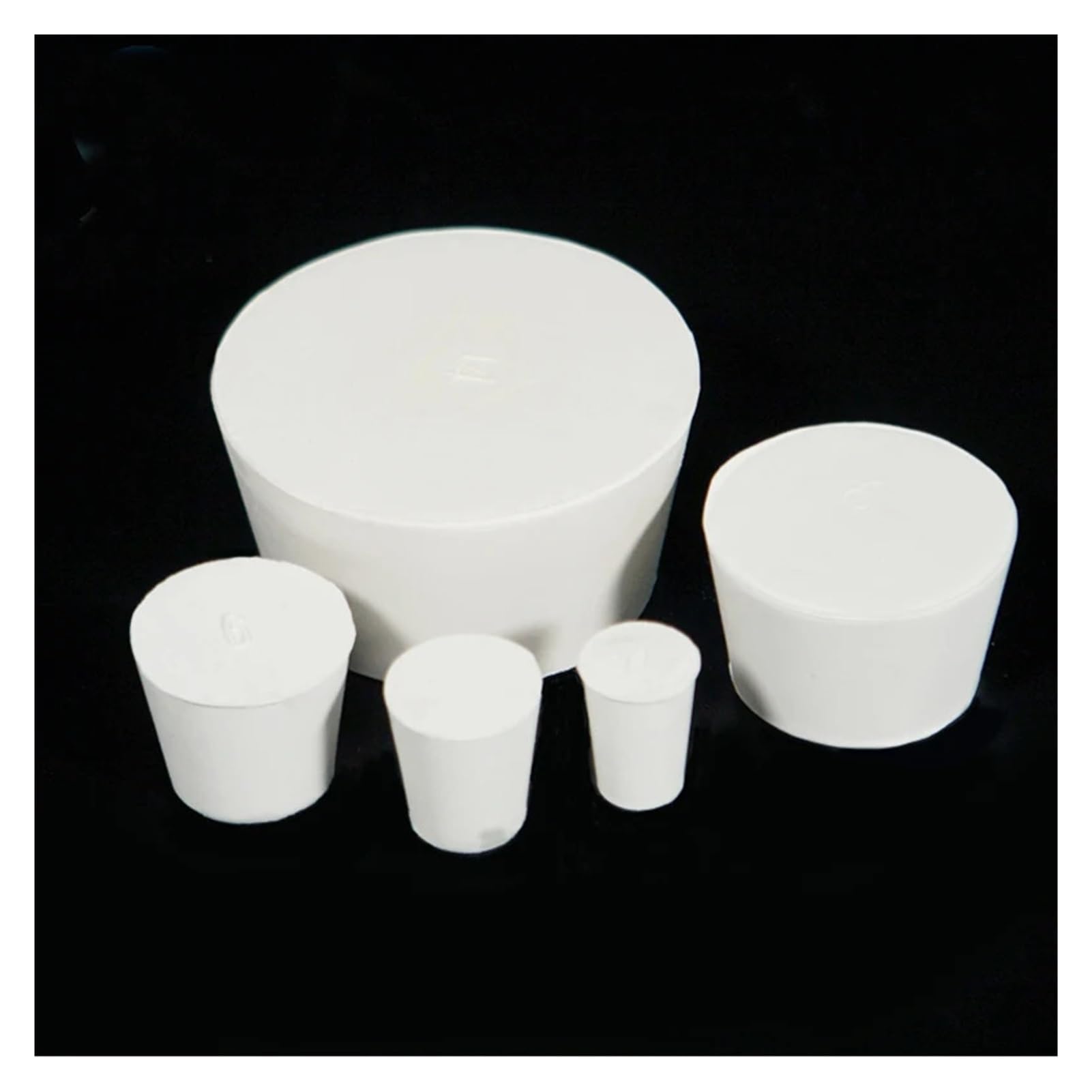 [Tapón de goma for frasco/tubo de reactivo de laboratorio, tapón de goma for perforar, n.° 0-15 n.°](No.4 100 pieces)