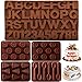 JINGYOU Stampi in Silicone Lettere Numeri,Lettere Pasta di Zucchero,Stampo in Silicone Lettera Inglese,Stampo in Silicone a Forma di Numero Alfabeto Stampi,per Decorazione Torte Compleanno