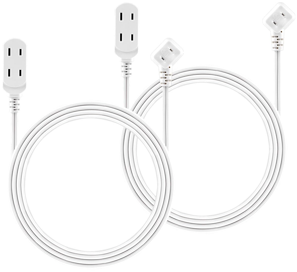 PHILIPS White / 6 Ft 2 Pack / 2 Pack Extension Cords