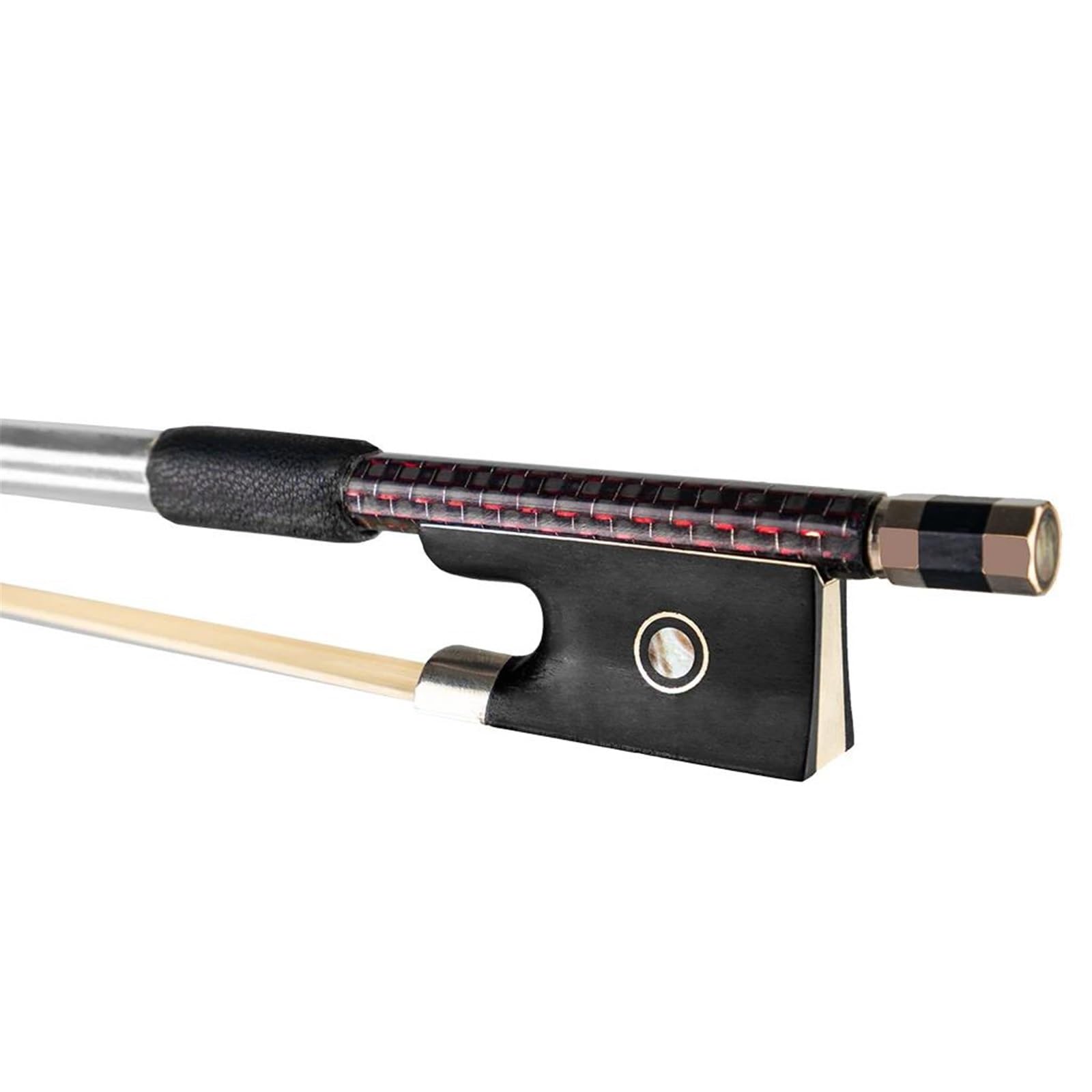Archet De Violon Pour Pratique Archet De Violon 4/4 En Fibre De Carbone Tressée En Soie Rouge Crin De Cheval Blanc De Mongolie | Archet de violon