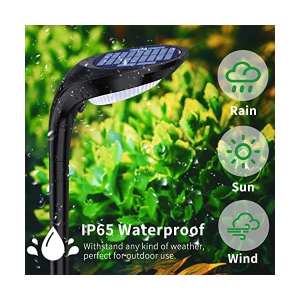 JSOT Solar-Wegleuchten für den Außenbereich, 4 Stück, wasserdicht, dekorative Lampen, 12 LEDs, helle… – Bild 6
