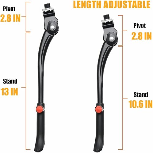 Miniatura 2 de Soporte de bicicleta ajustable de aleación de aluminio para bicicleta, soporte lateral para bicicleta de 22, 24, 26, 28 pulgadas, bicicleta de