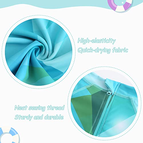 Image of Girls One Piece Rash Guard Long Sleeve Swimsuits for Girls UPF 50+ Sun Protection Bathing Suits 3-16 Years
