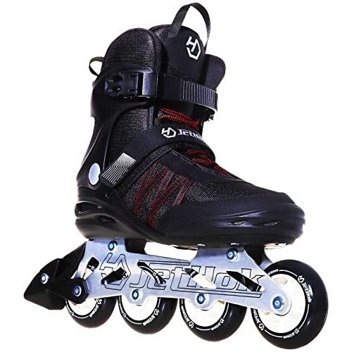 Jethok Inline Skates Advantage Pro Women’s And Men's Adult Fitness Inline Skate, Professional Aluminum Holder Roller Blades Outdoor (Black And Red, Size 10) #TOP7