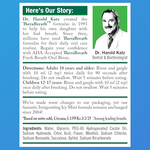 Save 23% on TheraBreath Alcohol-Free Mouthwash, 2-Pack