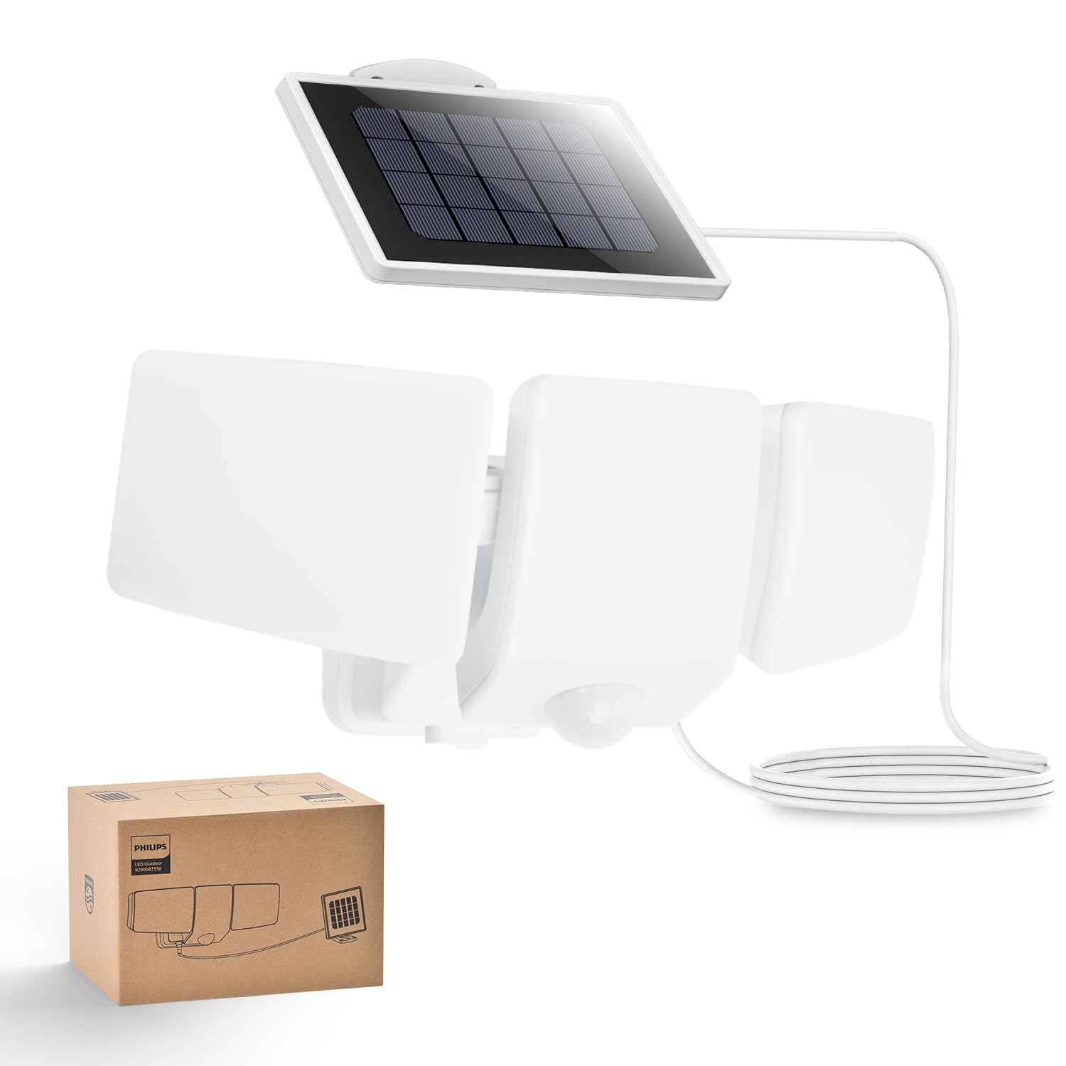 Lumière Solaire Extérieure à Clip - 360° Rotative, Détecteur De Mouvement - IP65 Étanche - Pour Clôture, Portail