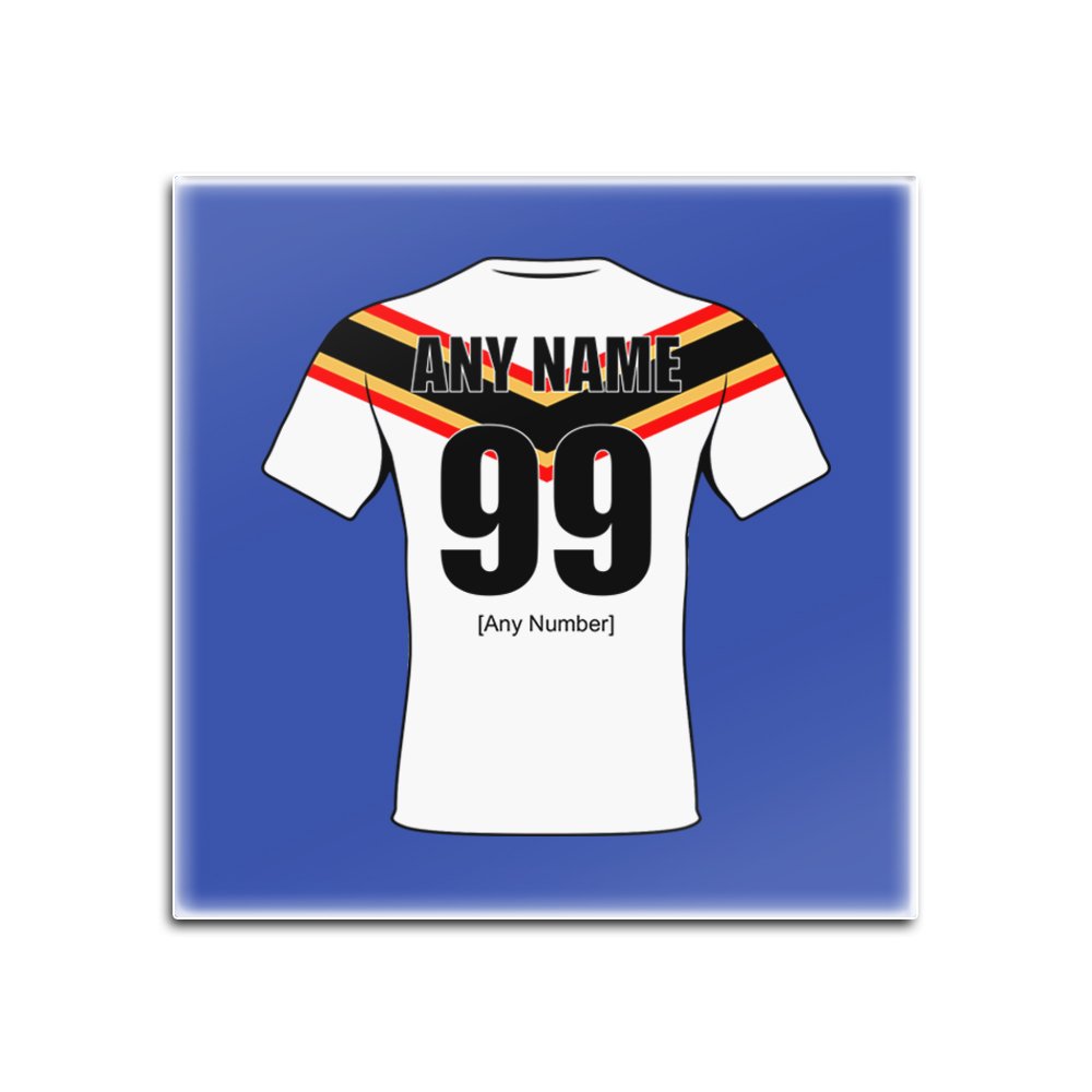 Dessous de verre Bradford Bulls rugby bleu carton rigide carré lot de 4