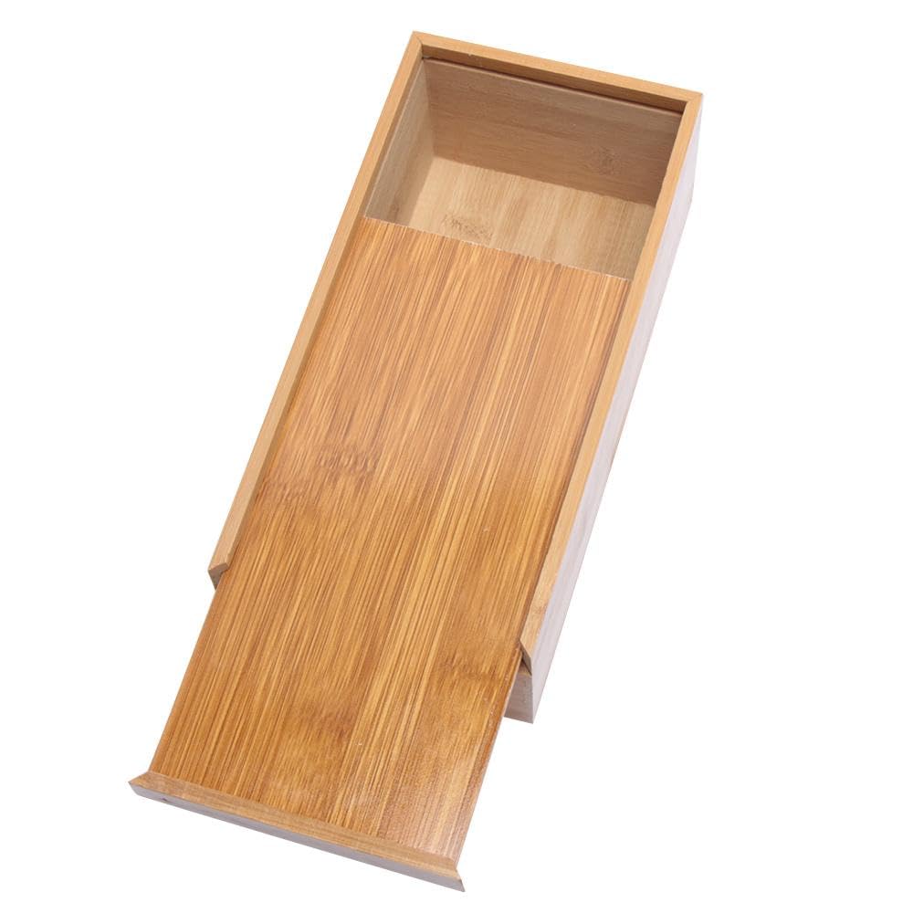 Taschentuchspender aus Holz, quadratischer Taschentuchhalter, Serviettenspender für Tisch, Zuhause, Büro (L)
