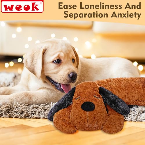 image for WEOK Puppy Heartbeat Toy for Separation Anxiety Relief, Heartbeat Stuf