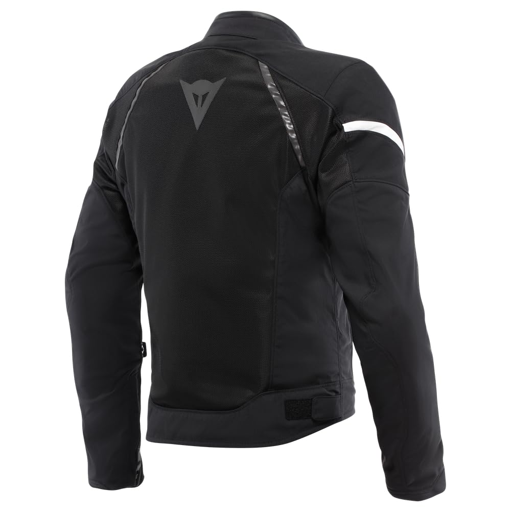 Dainese - Air Frame 3 Tex Jacket, Chaqueta de Moto de Verano, con Forro Cortavientos, Negro/Blanco, 52 | Impermeable, transpirable, forro extraíble, elástico
