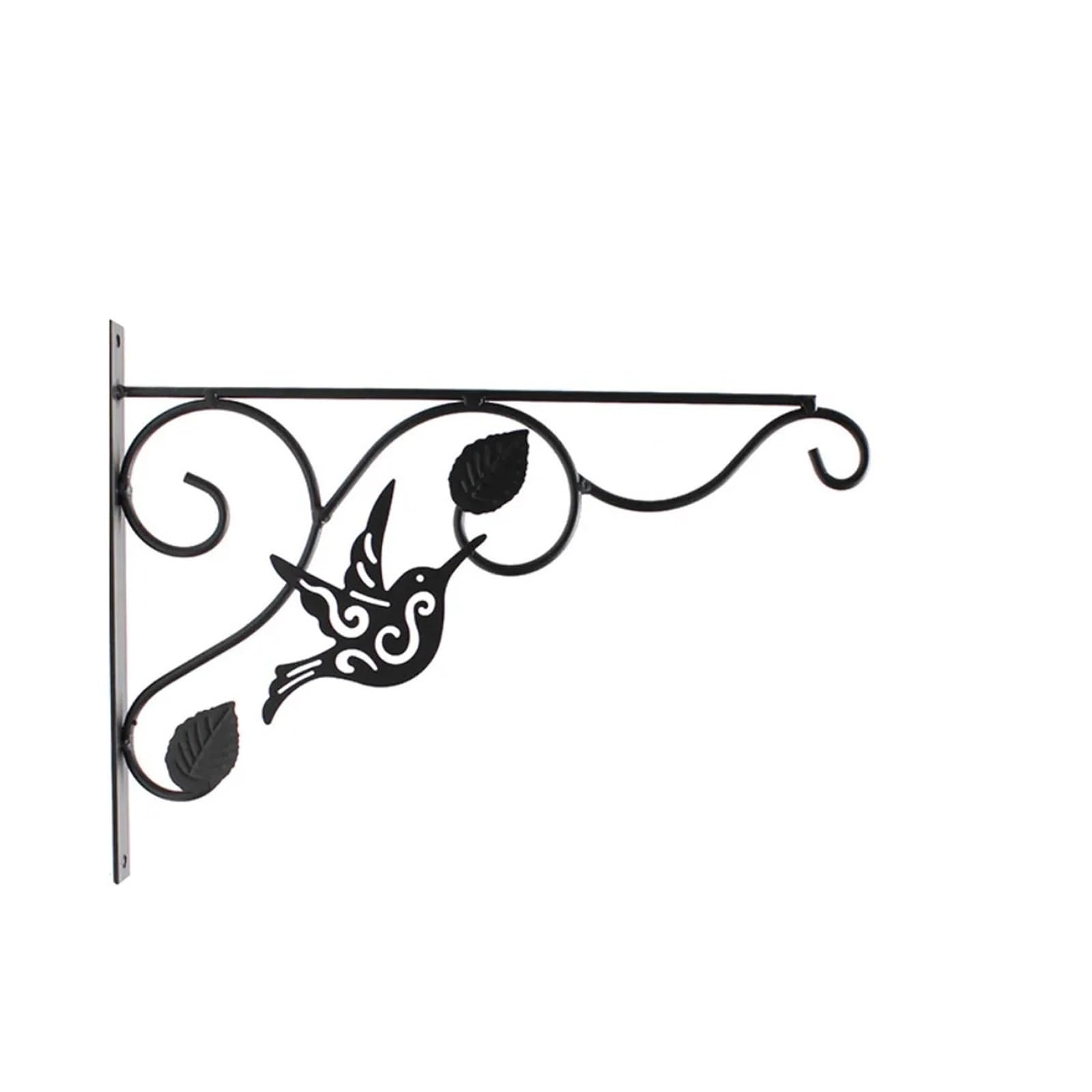 YUPLIODSX Hanging Basket Bracket Hanging Flower Basket Brackets Bird Home Decoration Garden Plant Hanger Hook Indoor Outdoor Garden Backyard(Black2)