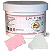 Sugaring Paste for Home Use on Bikini Brazilian Legs Waxing 12oz with 8pcs Sugaring Strips & Plastic Applicator