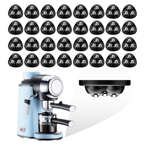 Image of Self Adhesive Appliance Sliders 32 Pack Kitchen & Furniture Rollers | Move Small Appliances Easily 360 Glide No Tools Peel Stick 12lbs Per Wheel