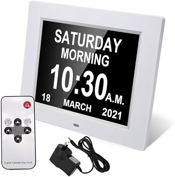 WILD POWER Upgraded Day Date Clock Dementia Clock Digital Alarm Clock