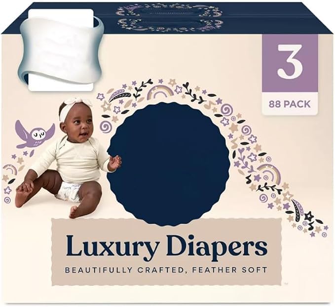 Image of Luxury Baby Diapers Size 3,88 Count, Soft & Absorbent (Pack of 1)