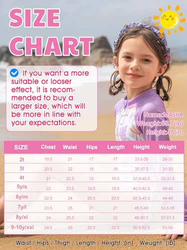 Image of Angel season Girls Swimsuits Kids Bathing Suit One Piece Swimwear with UPF 50+ Cute