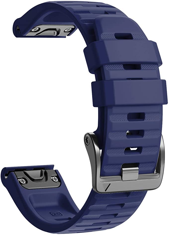 Correa de reloj de silicona con liberacion rapida de 22mm para Garmin Fenix 6 Pro y 5 Plus Agate 3