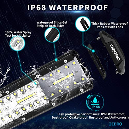 Image of OEDRO 12 Inch LED Light Bar 300W - Tri-Row Spot Flood Combo