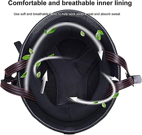 GAOZCTT Casco Moto Mezzo Casco Tedesco Retro Casco...