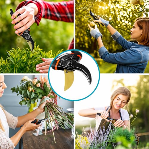 Image of Mozarto Heavy Duty Gardening Scissor /Plant Cutter For Garden /Branch Cutter For Plants /Flower Cutter /Pruners For Plants /Wood Branch Trimmer /Secateurs /Pruning Shears Blade (Black)
