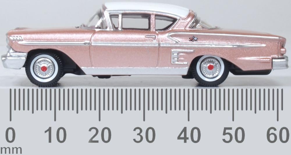 Amazon.com: Oxford Diecast 1958 Chevy Impala Sport Cay Coral Pink