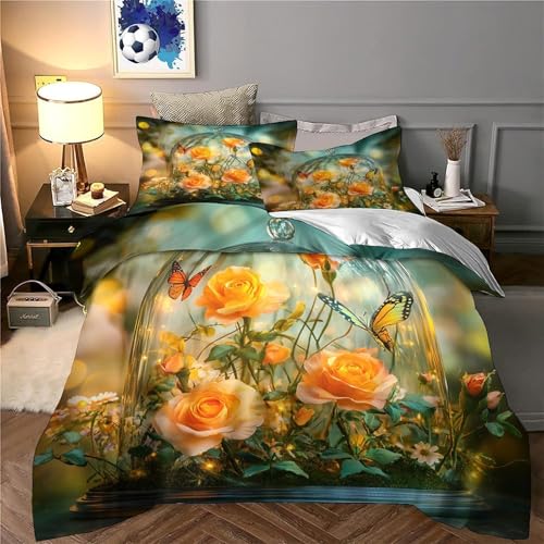 Housse de couette pieuvre microfibre 260x220 hypoallergénique parure lit 3D