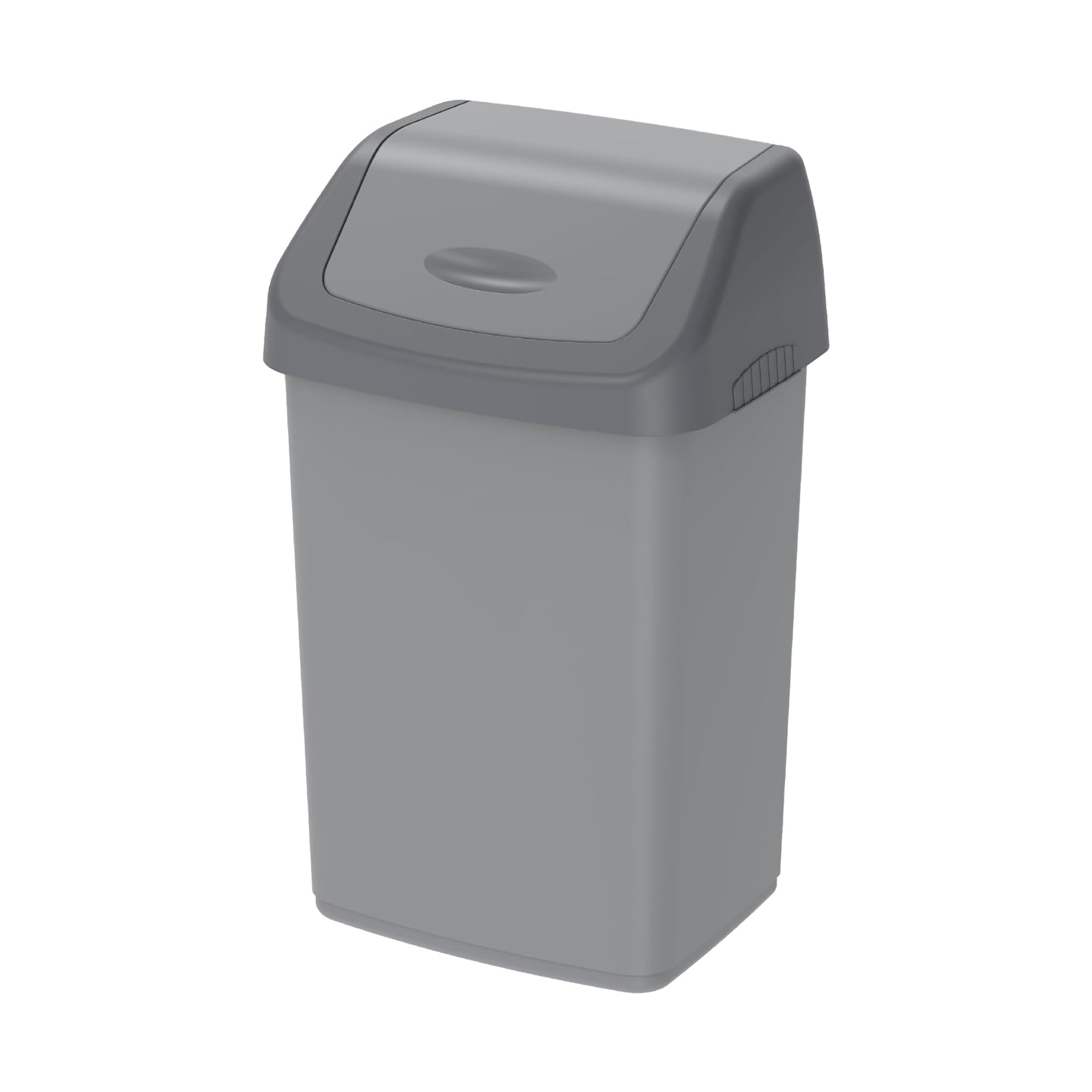Sulfar 20L Flip-Top Waste Bin With Swing Lid, Pearl Grey