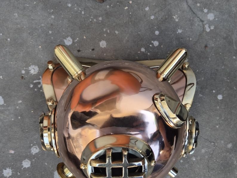 Casco de buceo de cobre, mini casco de buceo para oficina y decoración del hogar, regalo para él y ella, 6 pulgadas