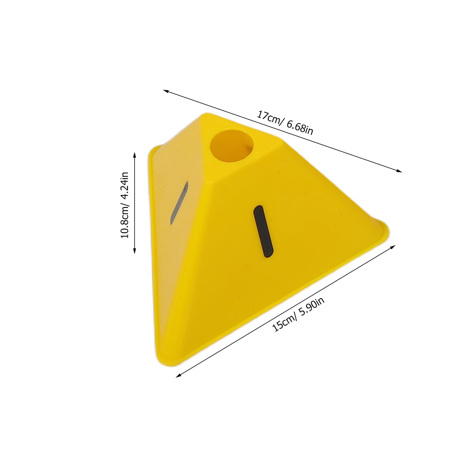 10 Piezas Conos Numerados para Entrenamiento Deportivo Conos de Agilidad Triangulares Amarillos Marcadores de Campo para Fútbol Baloncesto y Tenis para Exteriores y Gimnasio