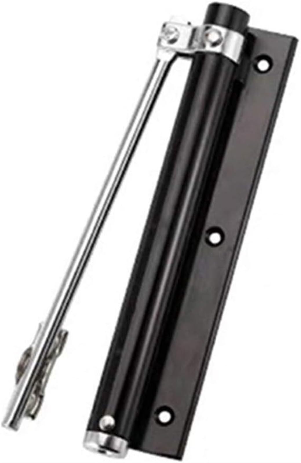 Mnuvxzaewf Svart Automatic Door Closers Hinge Self Closing Matching Parts Hidden Stopper Closer Spring Adjustable (Svart)