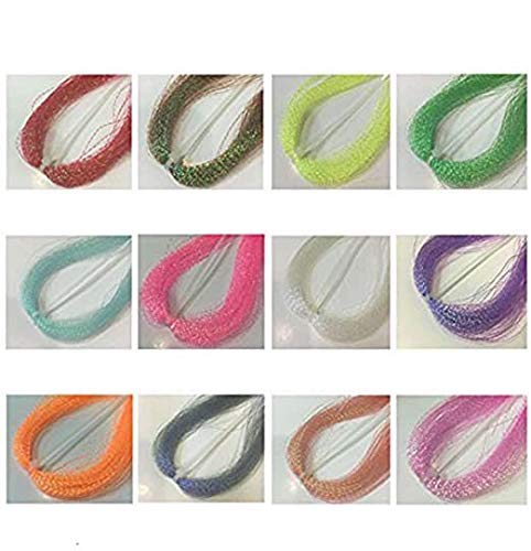 RiverrunsFly Tying Tinsel Chenille Line Crystal Flash Line Crystal Flash Realistic Chenille Fly Tying Materials for for Streamer & Nymph Flies