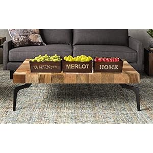 Three Piece Iron Decorative Tray Box Set Rustic Accent Accessories for Farmhouse Look 208–1225–85