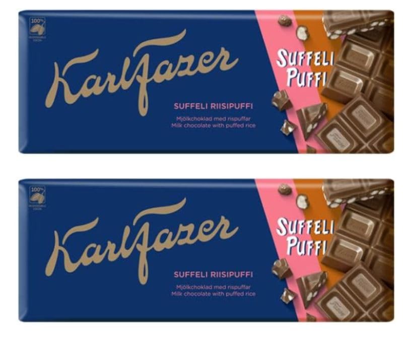 Fazer Karl Fazer Suffeli milk chocolate Chocolate 2 bars of 198g 14oz