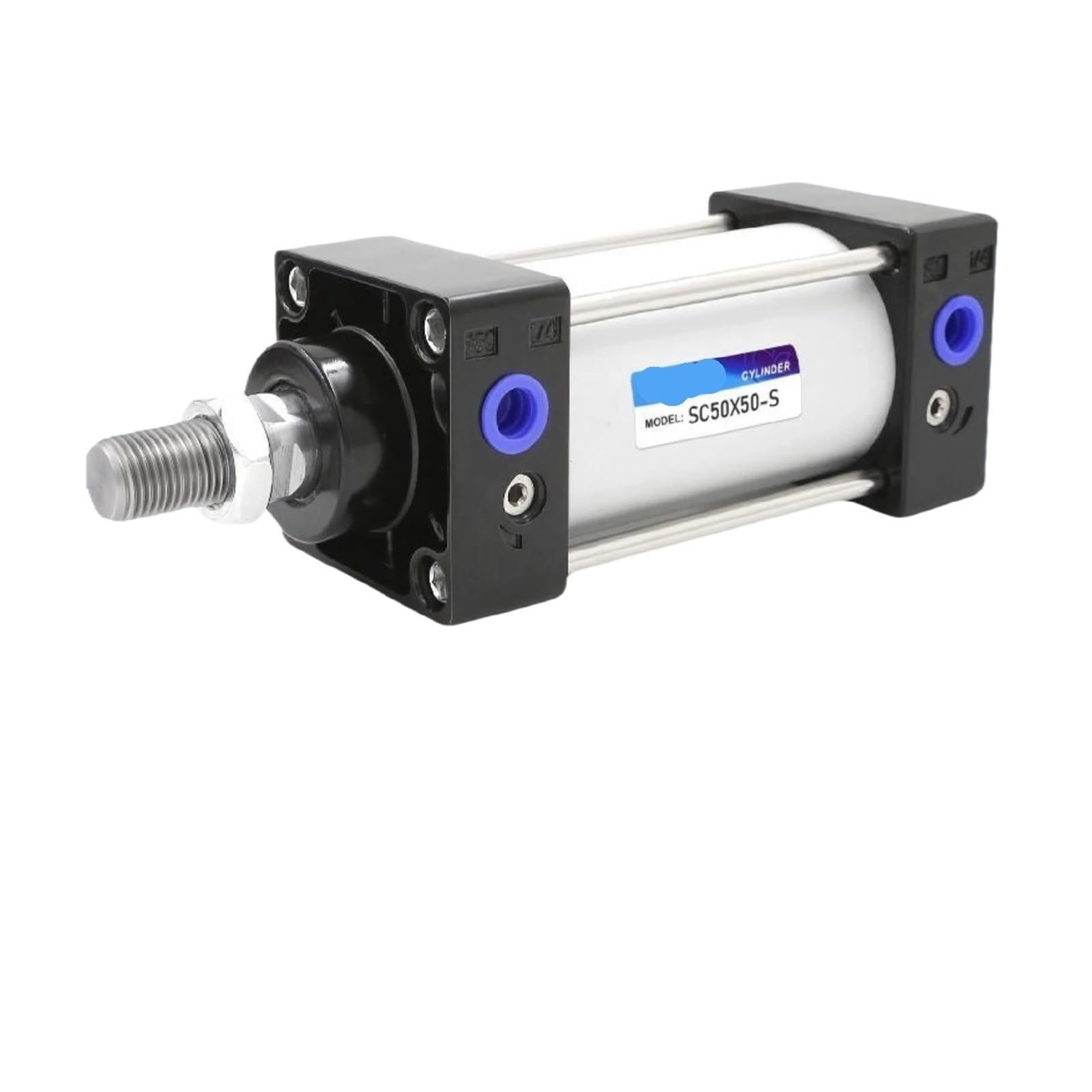 Dwudziałający SC100 drążek kierowniczy pneumatyczny cylinder 100 mm otwór 314 kg siła siłownik wytrzymały magnes pierścień poduszka 25-350 mm skok | Cylinder pneumatyczny (SC100-50S)