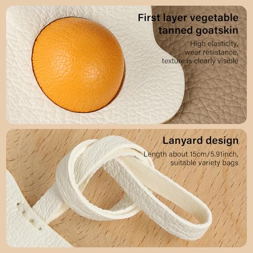 Image of Leather Keychain,Purse Charms,Bag Charms for Handbags,Interesting Stylish Simulated Food Leather Bag Charm
