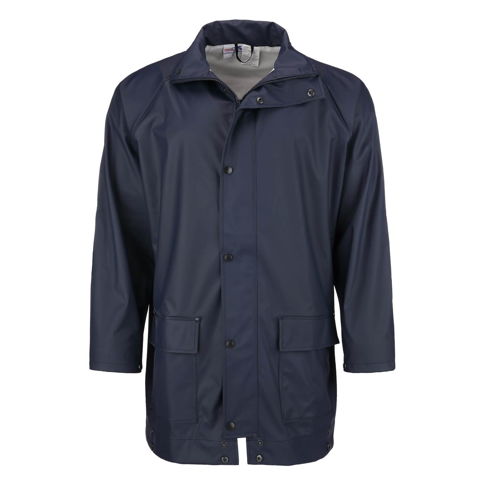 modAS Unisex PU-Regenanzug Profi - Set aus Regenjacke und Regenhose winddicht wasserdicht