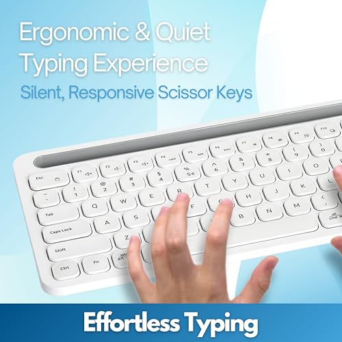 Image of MANHATTAN Wireless Keyboard and Mouse Set - Bluetooth & 2.4 GHz for Multi-Device Switching - Wireless Keyboard Mouse, Cordless Keyboard and Mouse Combo, Computer Keyboard with Mouse - 180580