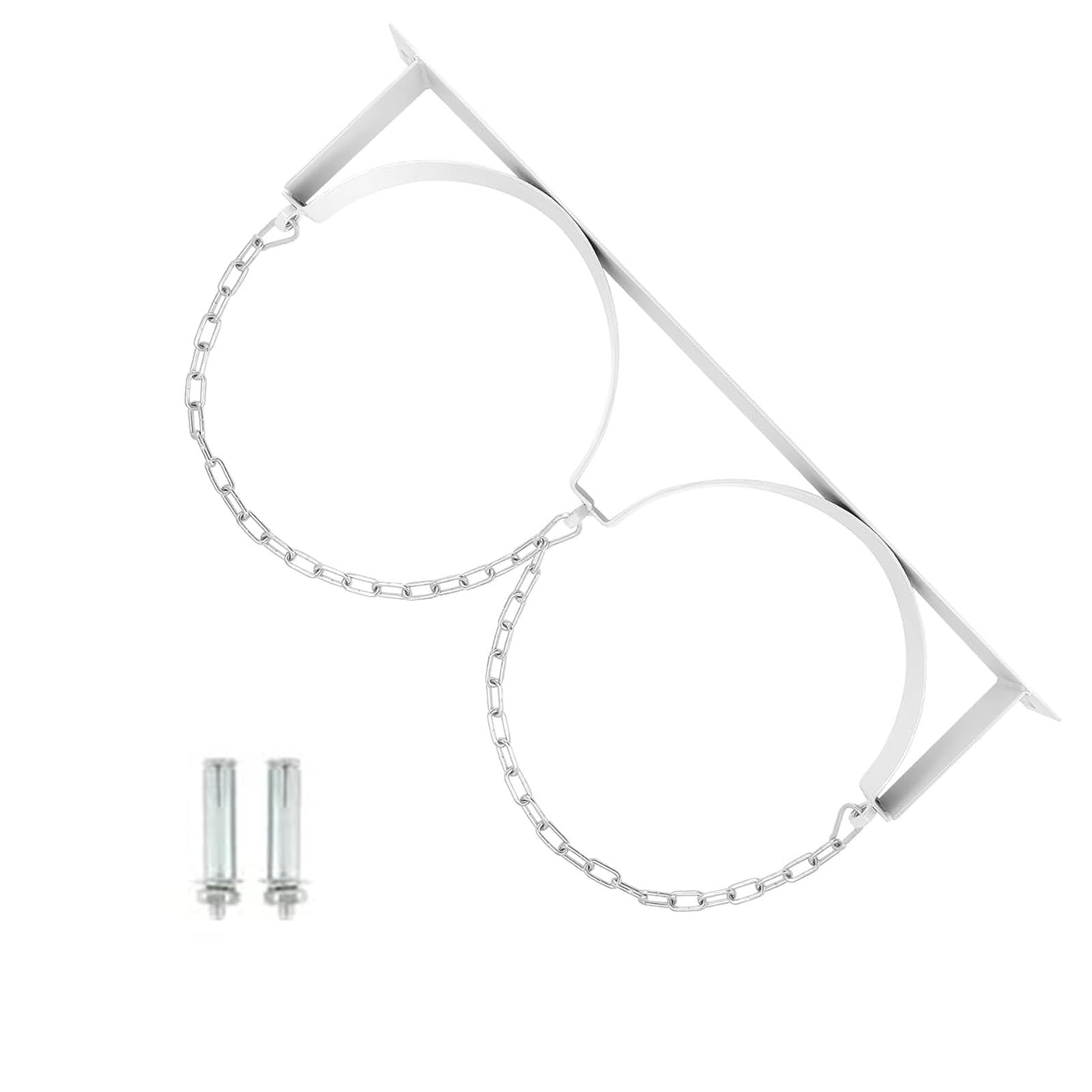 Soporte para bombonas de gas Estante Fijo para Cilindro de Gas con Tornillos, Soporte de Montaje de Tanque de Expansión para Laboratorio/Fábrica, Soporte para extintor pequeño con hebilla metálica aju