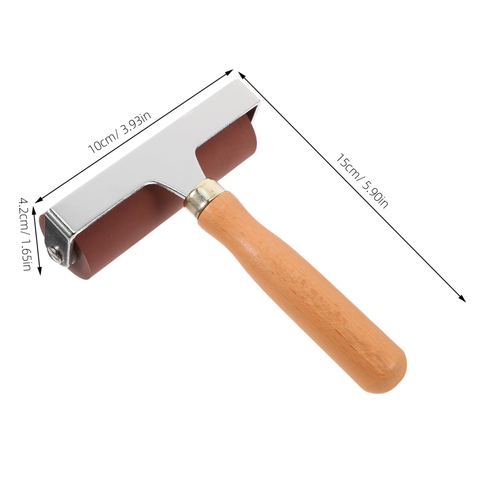 Gummiwalze zum Drucken für Farbe und Tinte mit Holzgriff und Metallkern Leicht zu Reinigen für Bastelarbeiten und Heimwerker