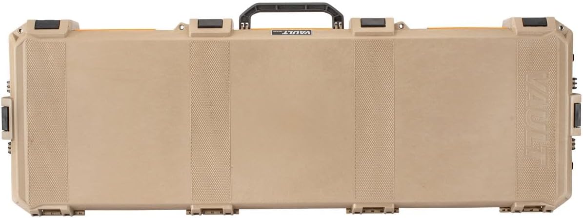 Pelican V800 Vault Double Wheeled Scoped Rifle Case, Tan, Bundle with 12x12 Splatter Shooting Target Stickers, 10-Pack