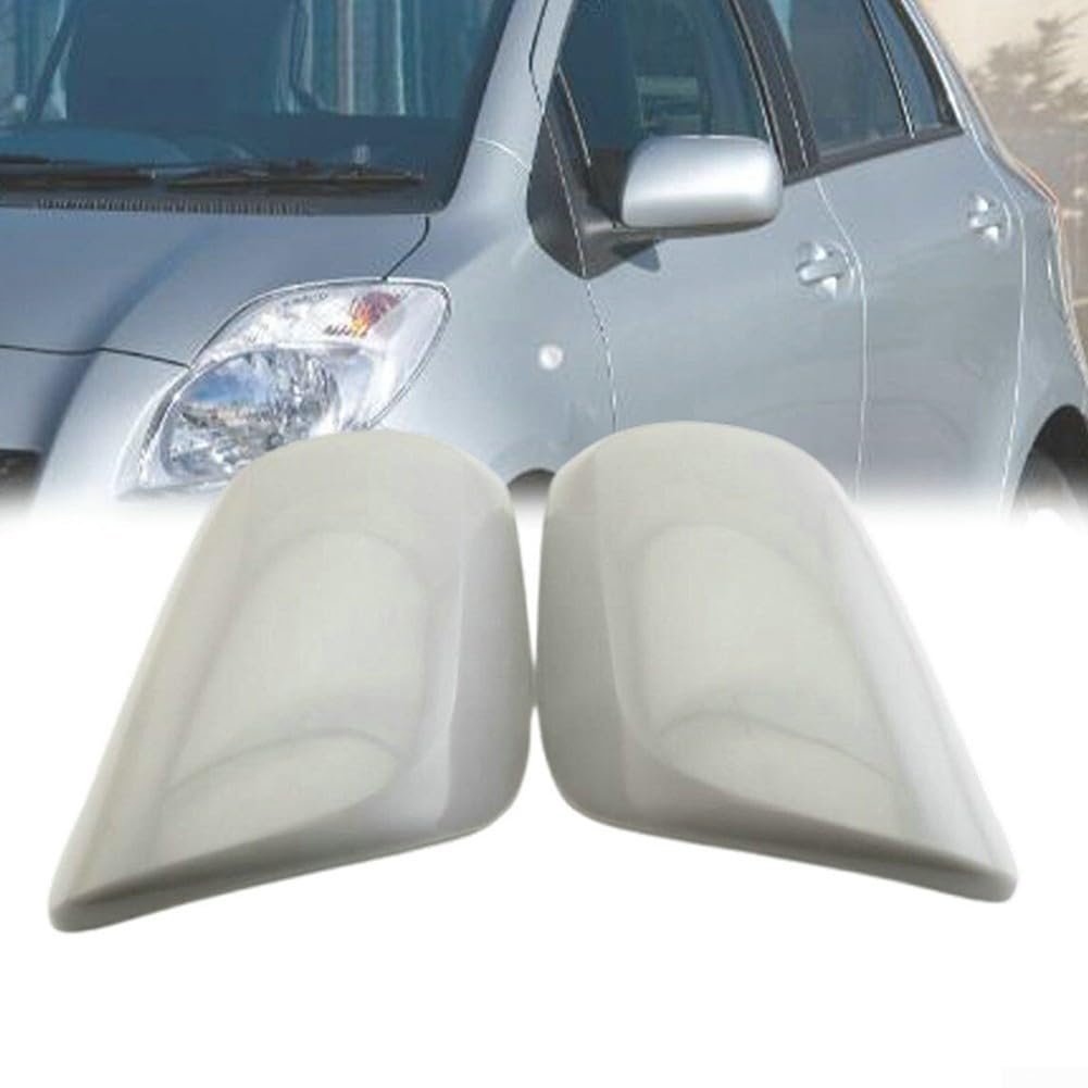 GLOBALHUT Copri specchietto retrovisore Laterale, per Toyota Yaris 2007-2013 Grigio ABS Coppia di Ricambio Lato Guidatore Lato passeggero Anteriore Sinistro Destro 87945-0D907
