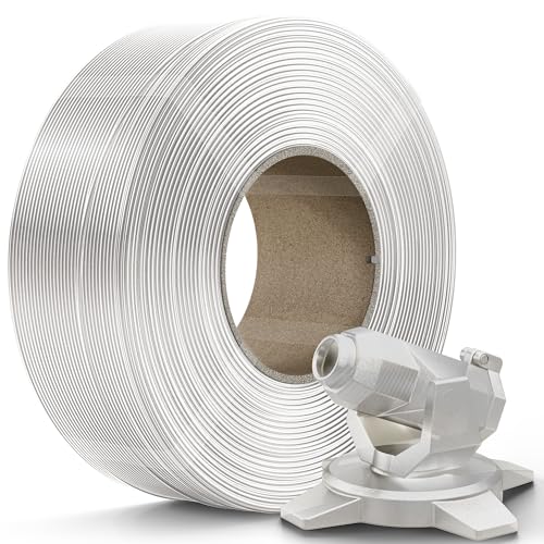 Image of Creality PETG Filament Refill 1.75mm 3D Printer Filament, 1kg (2.2lb) Refilament for Bambu Lab Reusable Spool, Dimensional Accuracy ±0.03mm, Transparent