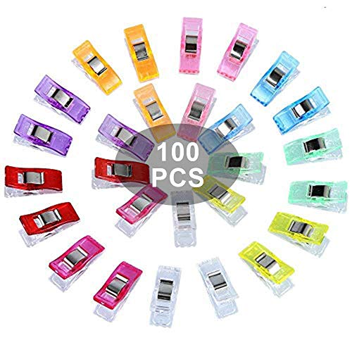 Clips à coudre pour couture pour travaux manuels quilting 100 Packs Quilting Quilt Clips Tissu Clips de reliure Clips sans broches Clips pour tricoter Crochet de sécurité Clips Cover