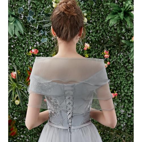 Bridesmaid Wedding Cape Sheer Shawls and Wraps for Evening Dresses Women Fashion Scarves Cover Up for Summer2