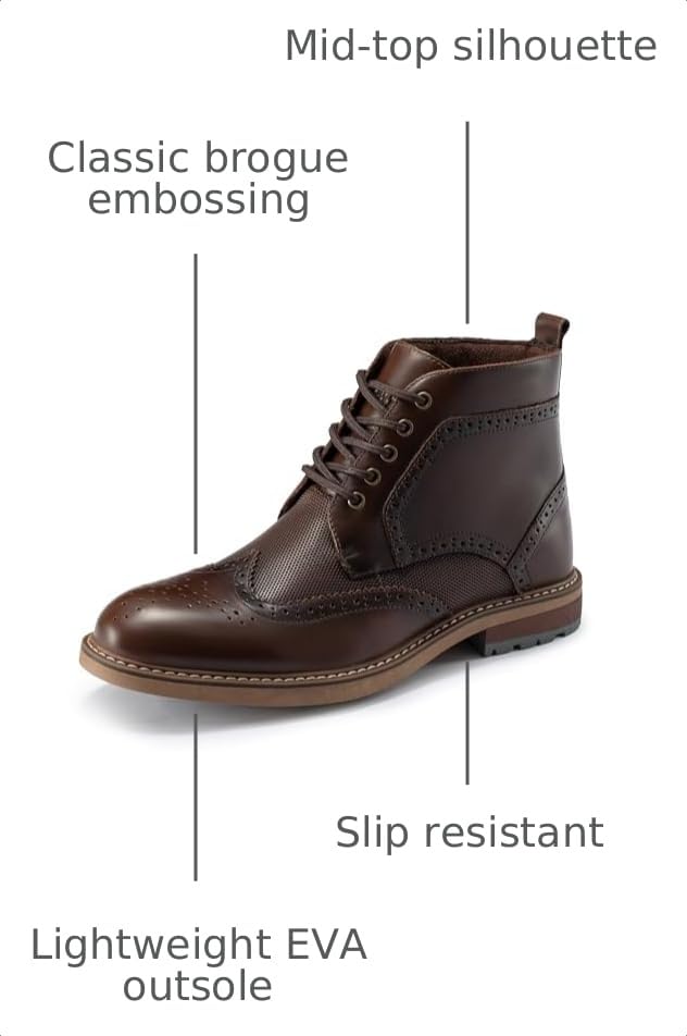 Image of Arkbird Mens Dress Boots Genuine Leather Cap Toe Ankle Boot with Side Zipper for Casual Business Formal Wear
