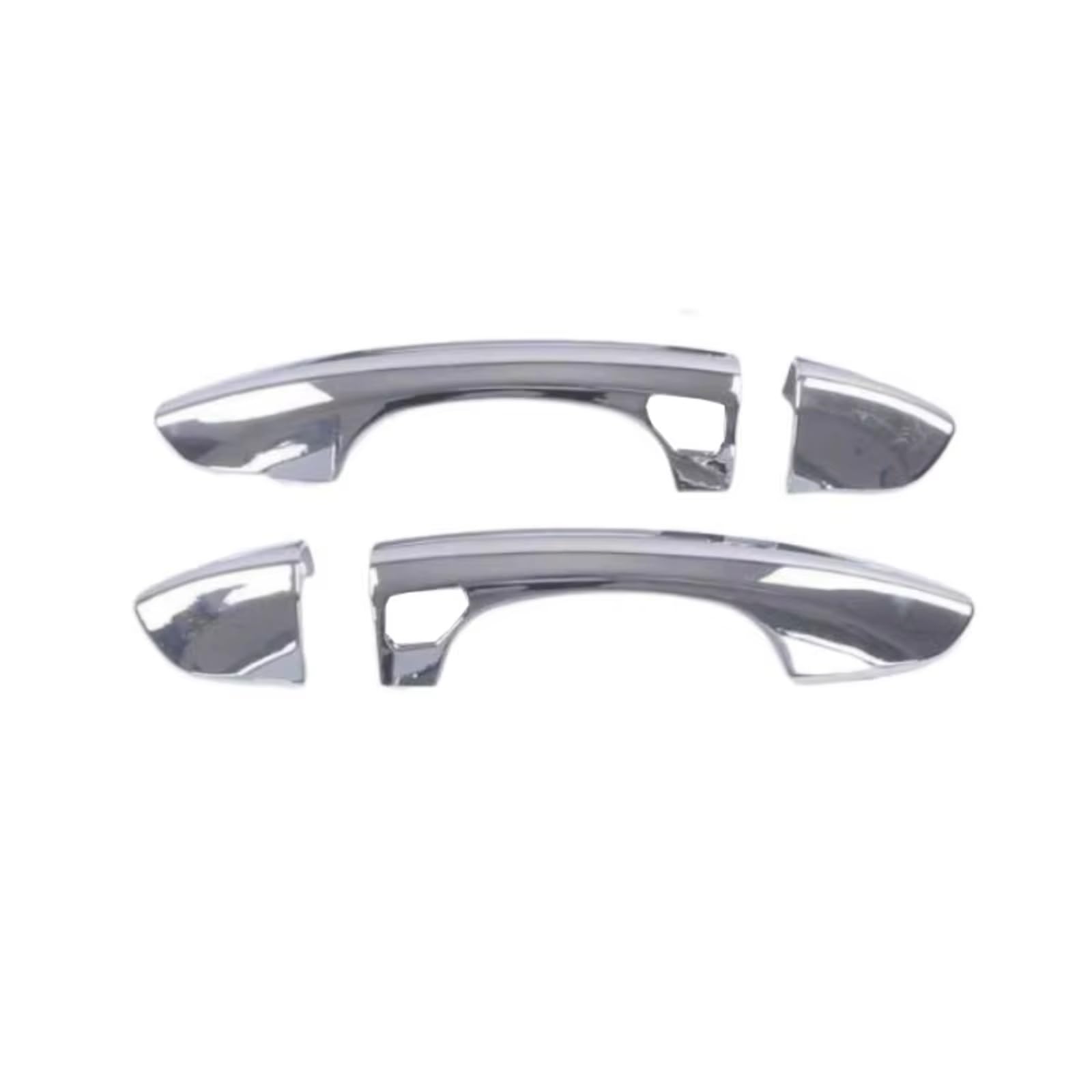 DSPOLIMV Outer Door Handle Cap Compatible with for Mustang 2015 2016 2017 2018 2019 2020 Car Exterior Components Decorate Trim Paste Style Door Handle Cover(Chrome Silver)
